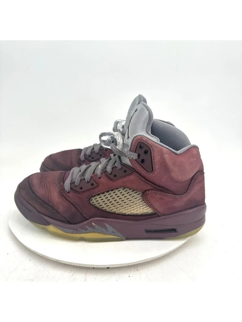 Nike Air Jordan 5 Retro Men Size 9.5 DZ4131-600 Deep Burgundy High Top Shoes